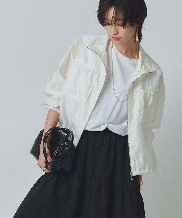 166cm / オフホワイト×ブラック＆ブラック / M