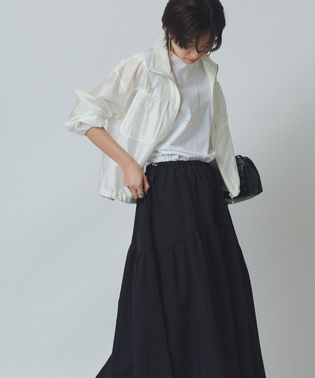 166cm / オフホワイト×ブラック＆ブラック / M