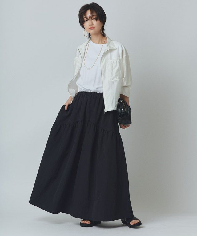 166cm / オフホワイト×ブラック＆ブラック / M