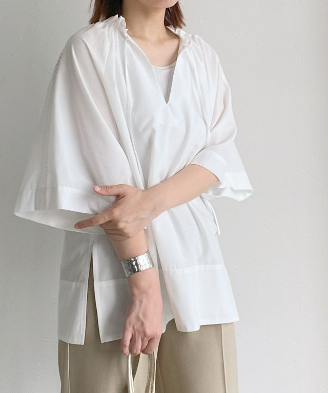 160cm / オフホワイト＆杢ベージュ / M