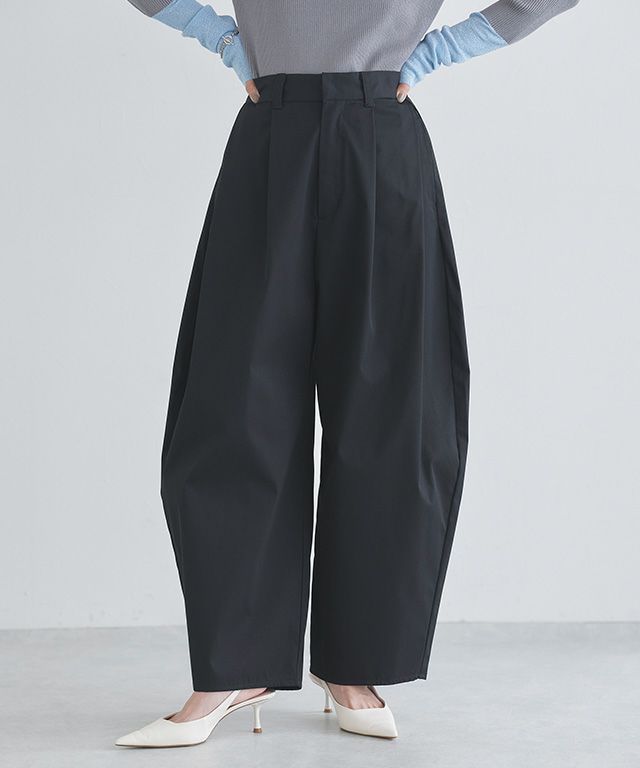 [ECLAM] サイドタックコクーンパンツ