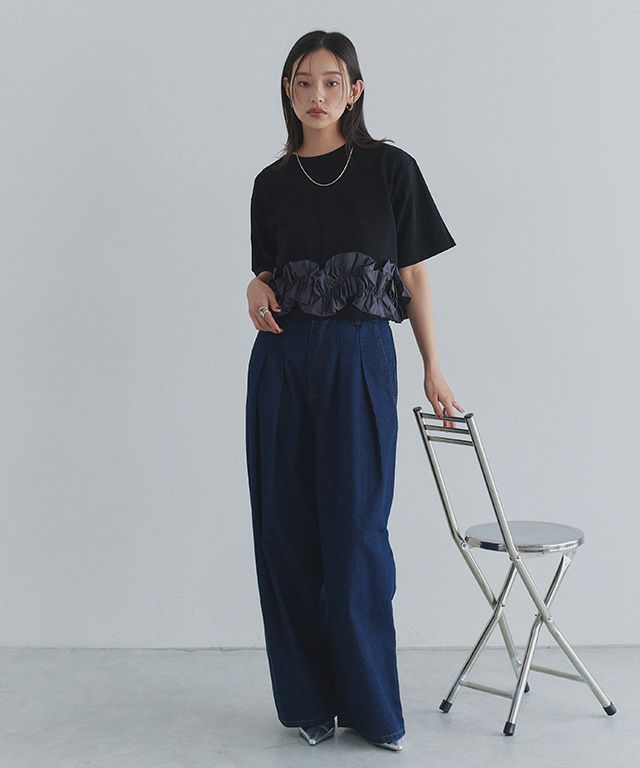 163cm / ブラック×チャコール / M