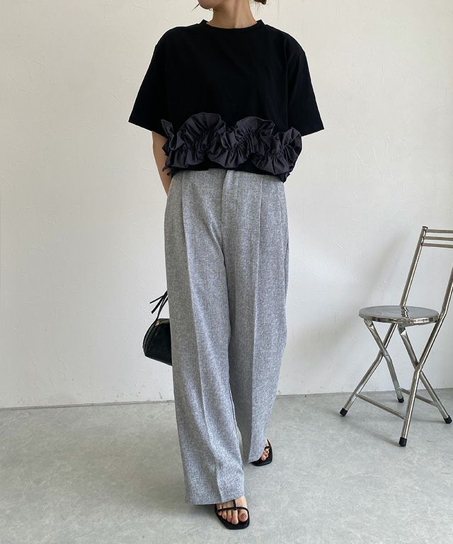 160cm / ブラック×チャコール / M