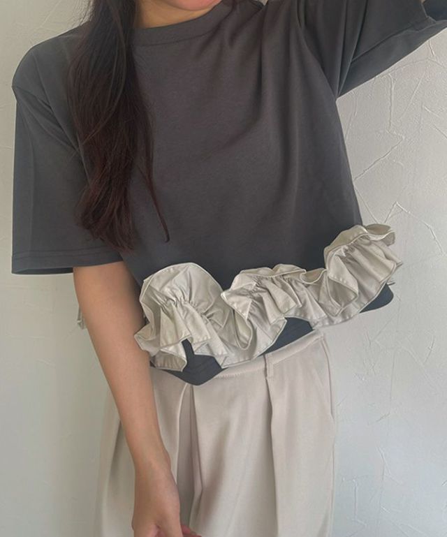 158cm / グレー×アイボリー / M