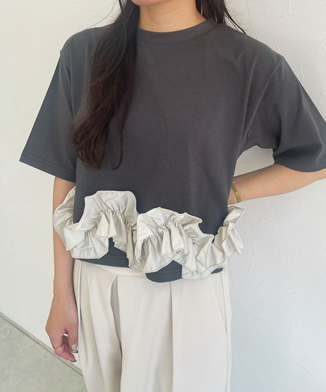 158cm / グレー×アイボリー / M