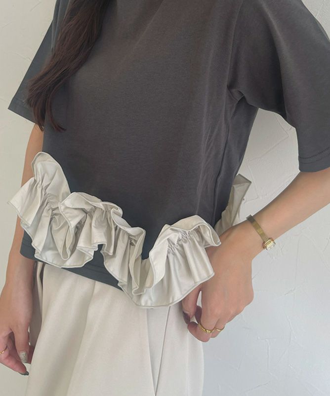 158cm / グレー×アイボリー / M