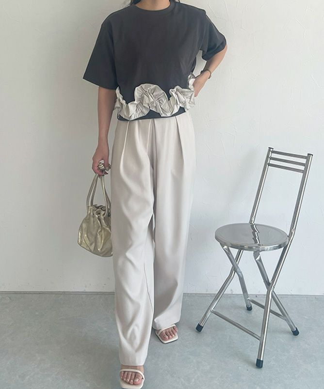 158cm / グレー×アイボリー / M