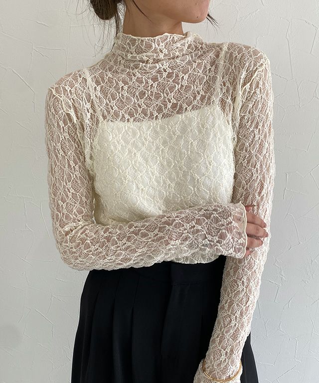 [ECLAM] ストレッチレースロンT
