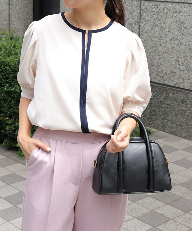 150cm / アイボリー×ネイビー / M