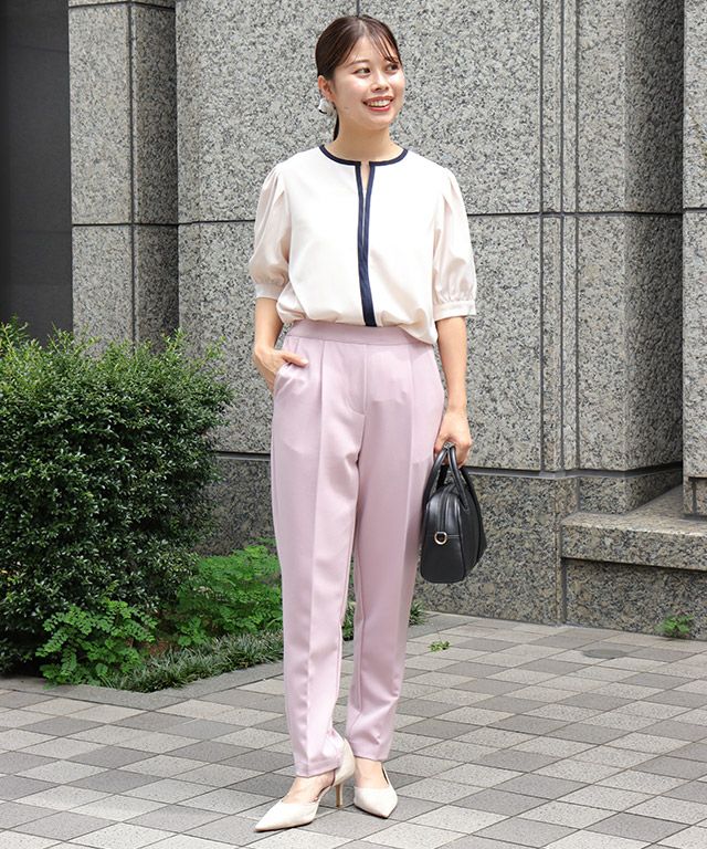 150cm / アイボリー×ネイビー / M