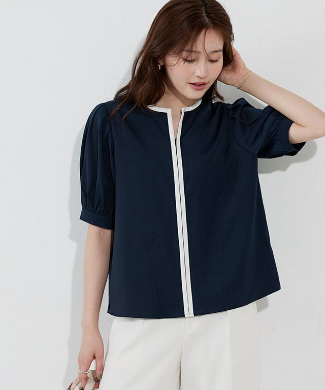 166cm / ネイビー×オフホワイト / M