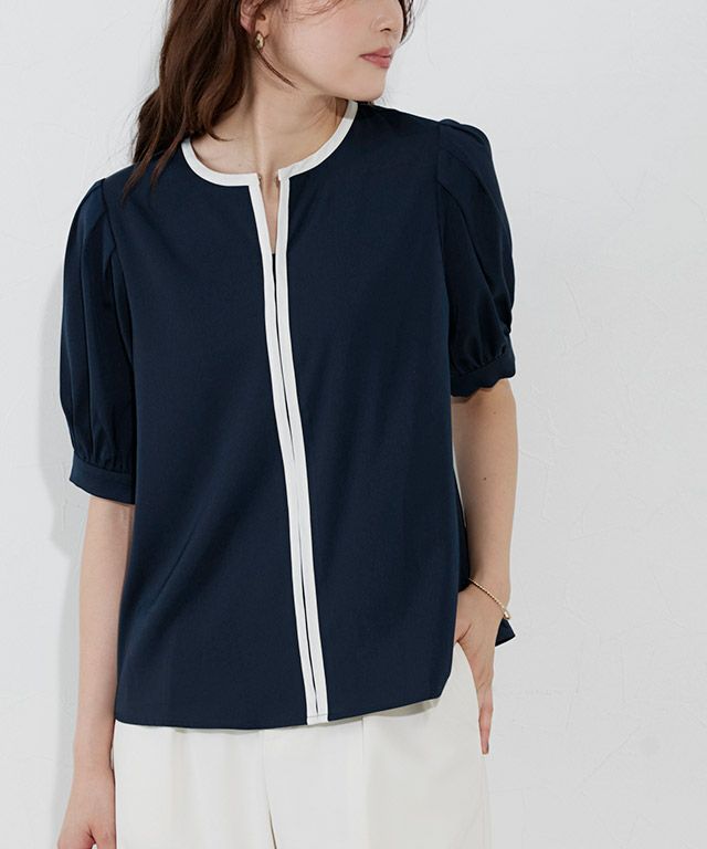 166cm / ネイビー×オフホワイト / M