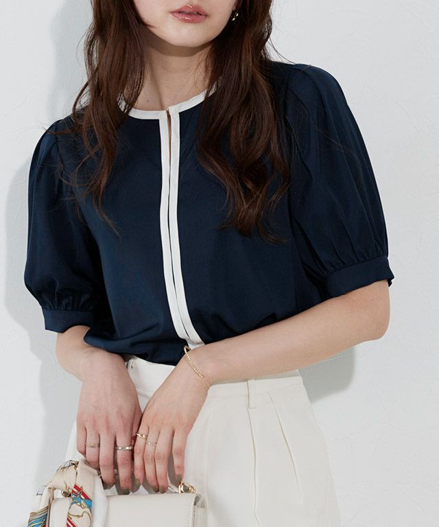 166cm / ネイビー×オフホワイト / M