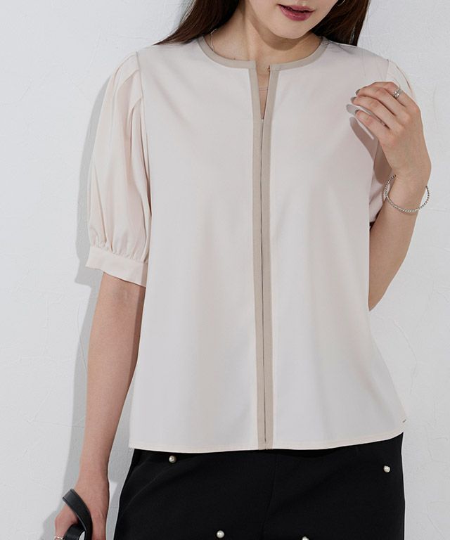 166cm / アイボリー×グレージュ / M