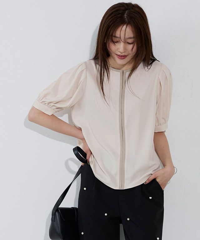 166cm / アイボリー×グレージュ / M