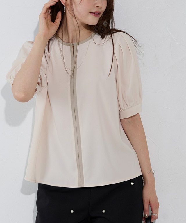 166cm / アイボリー×グレージュ / M