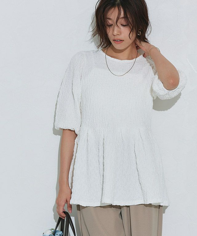 2/26まで掲載最終お値下げ　LINKABLE ピエロトップス　ブルー　ホワイト LINKABLE リンカブル ピエロ トップス Tシャツ カットソー