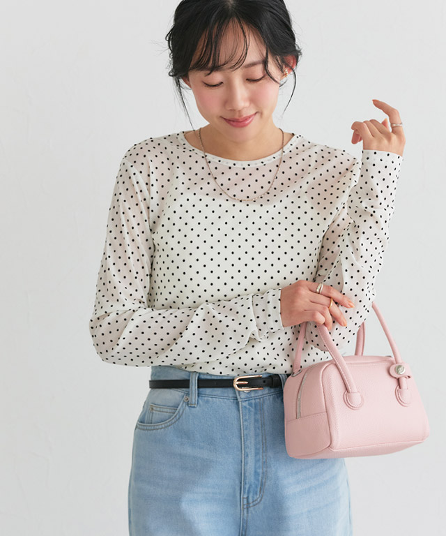 167cm / レース / アイボリー / クルーネック / M