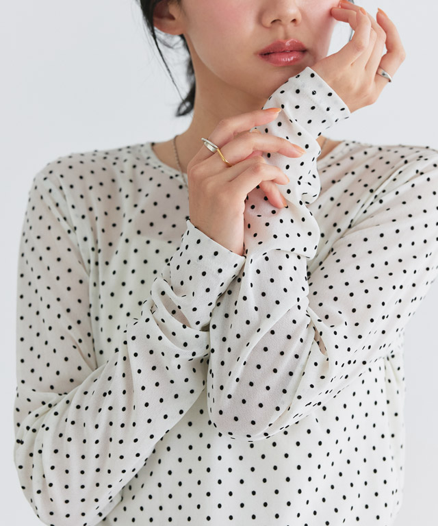 167cm / ラメ / シルバー / クルーネック / M