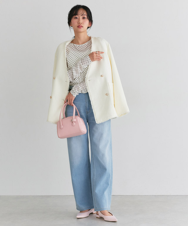 167cm / ラメ / シルバー / クルーネック / M