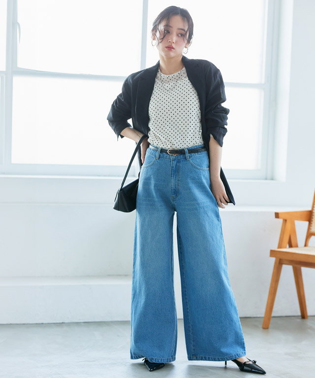 167cm / ベロア / アイボリー / クルーネック / M