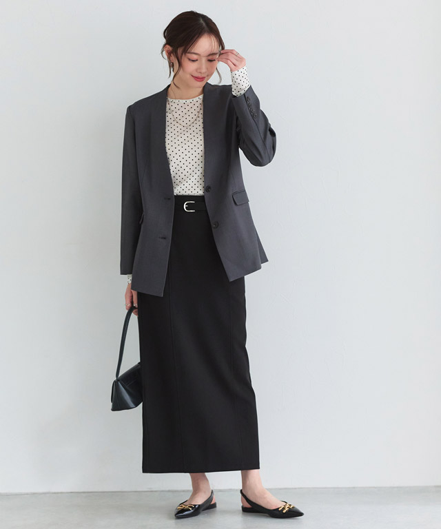 167cm / ベロア / アイボリー / クルーネック / M