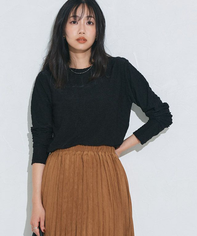 162cm / レース / ブラック / クルーネック / M