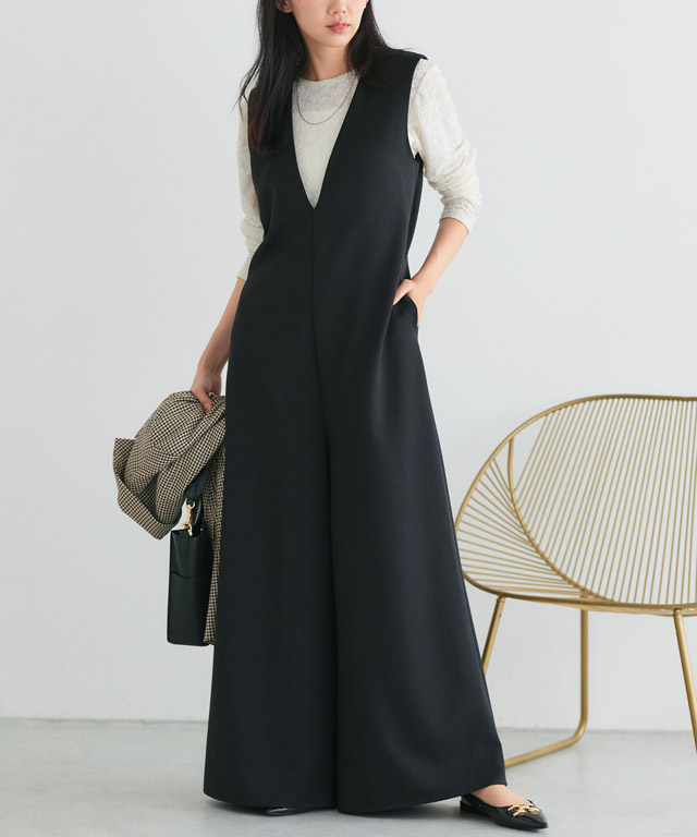 167cm / ベロア / スモークブルー / ハイネック / M