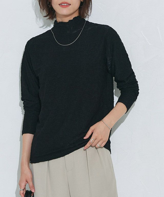 167cm / レース / ブラック / ハイネック / M