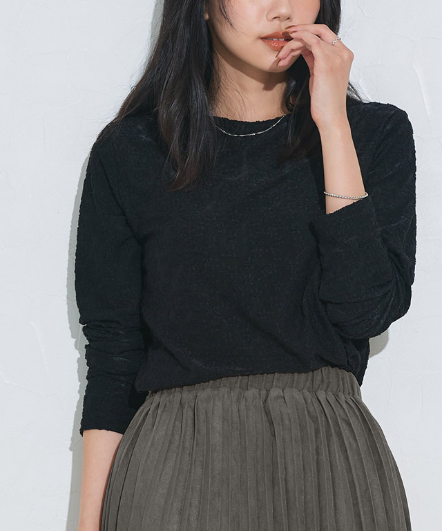 162cm / レース / ブラック / ハイネック / M