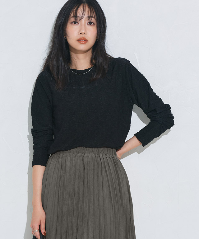 162cm / レース / ブラック / ハイネック / M