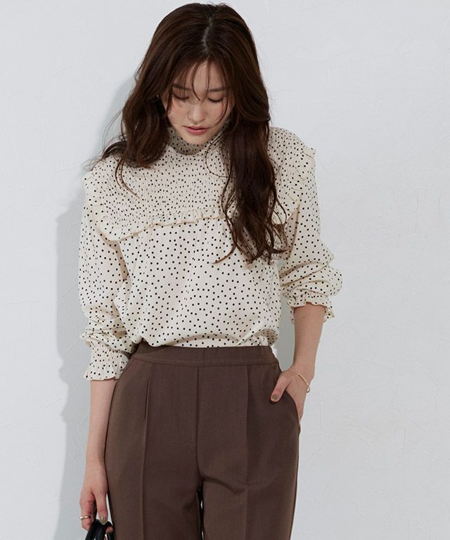 166cm / ドット / エクリュ / M