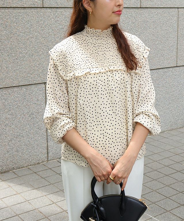 157cm / ドット / エクリュ / M