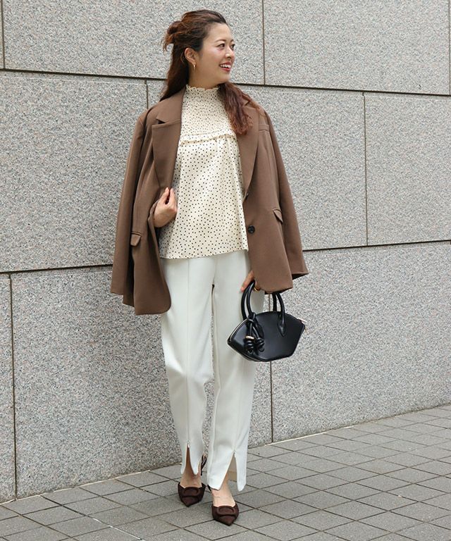 157cm / ドット / エクリュ / M