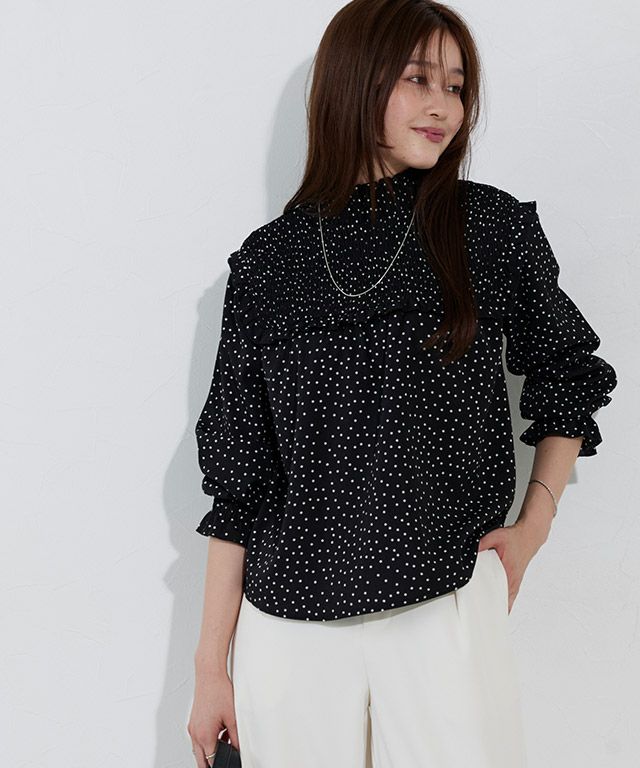 166cm / ドット / ブラック / M