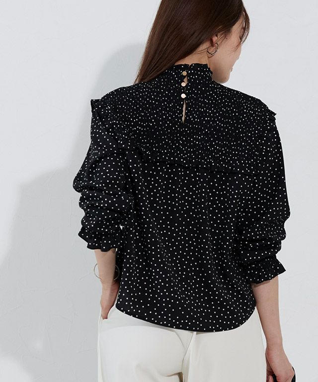 166cm / ドット / ブラック / M