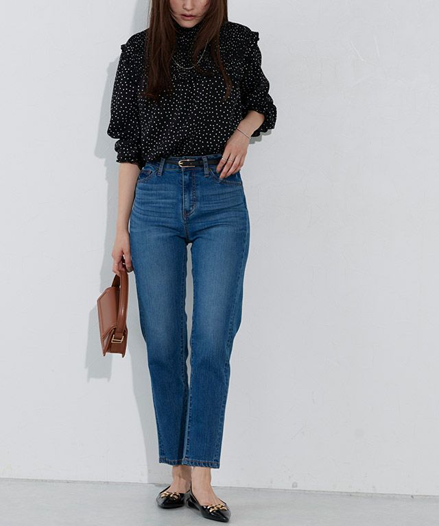 166cm / ドット / ブラック / M