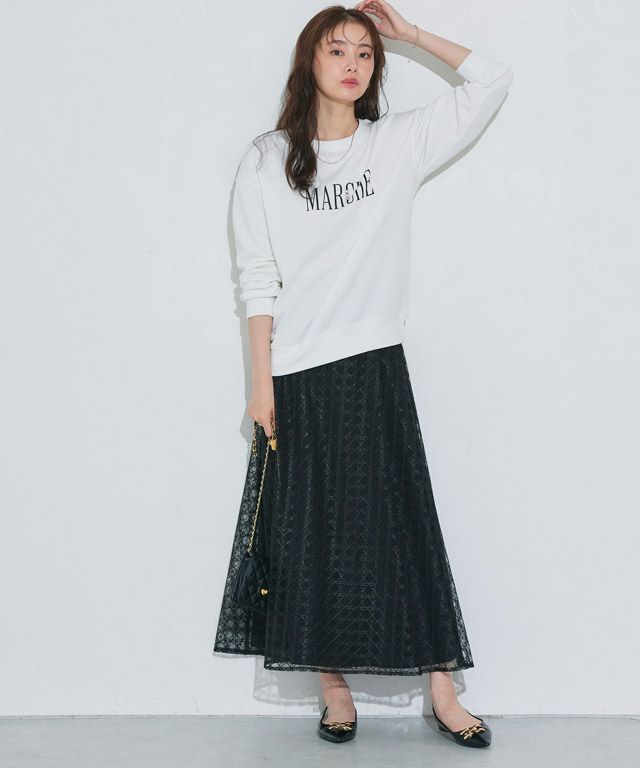 167cm / オフホワイト×ブラック / M