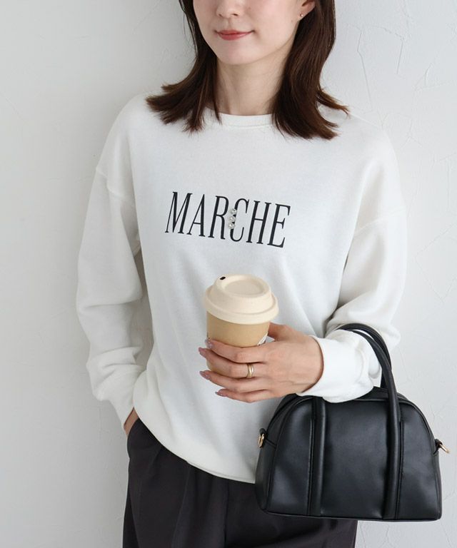 163cm / オフホワイト×ブラック / M