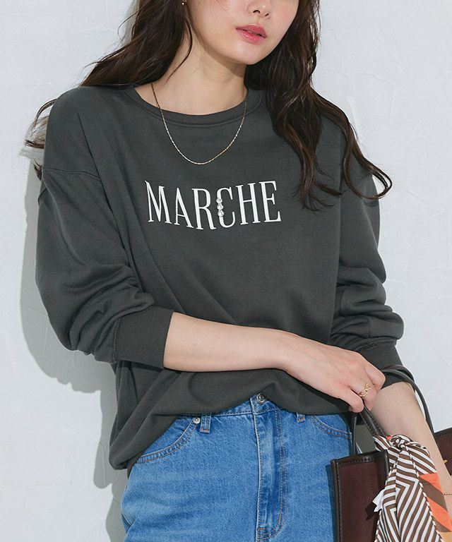 167cm / チャコール×オフホワイト / M