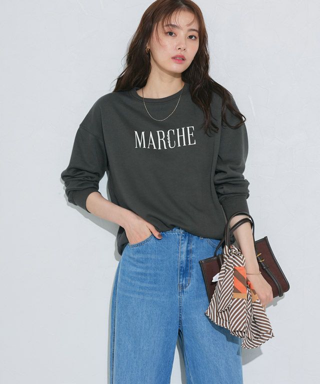 167cm / チャコール×オフホワイト / M