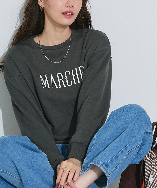 167cm / チャコール×オフホワイト / M