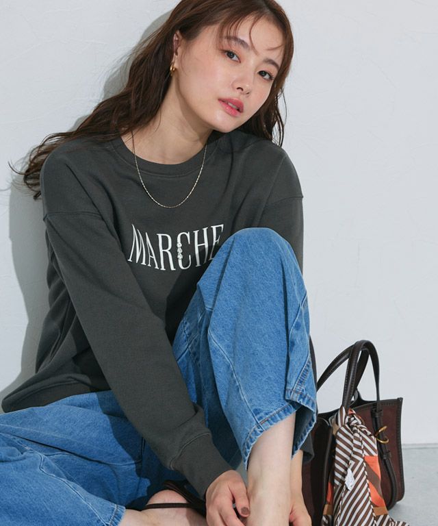 167cm / チャコール×オフホワイト / M