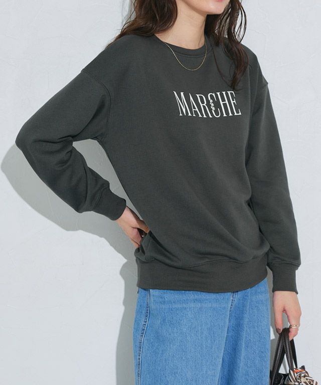 167cm / チャコール×オフホワイト / M