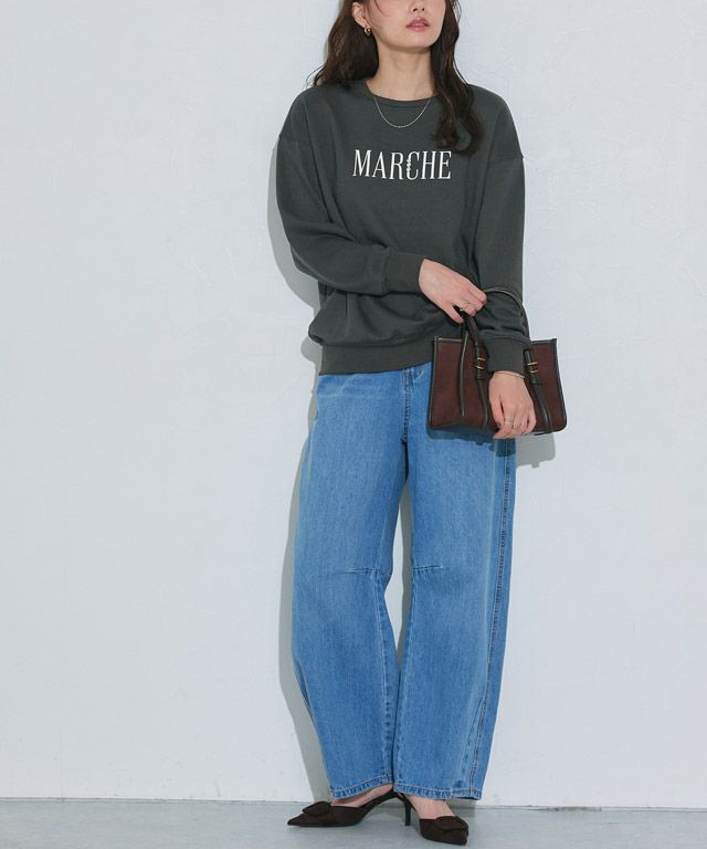 167cm / チャコール×オフホワイト / M