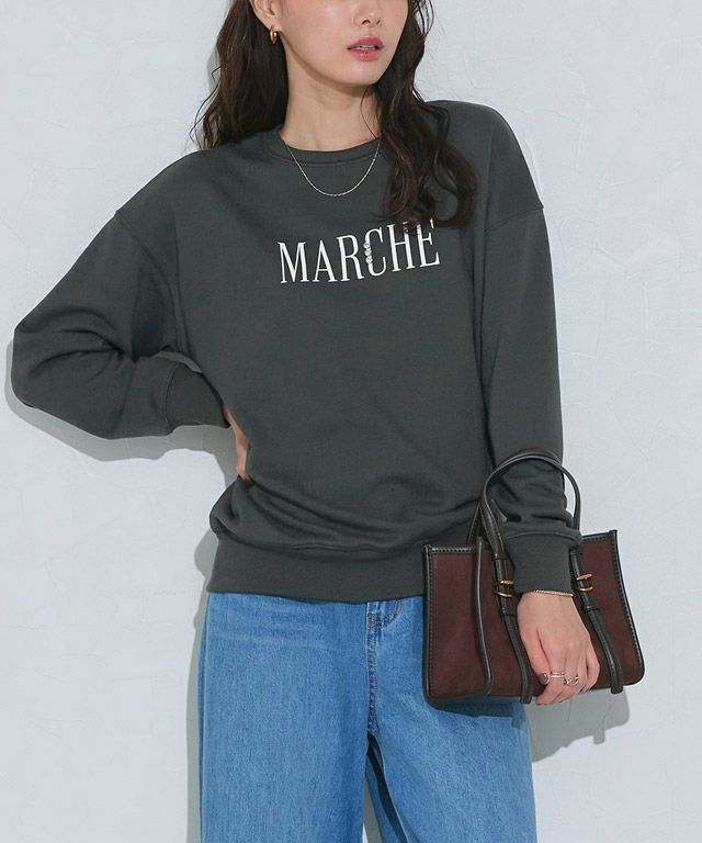 167cm / チャコール×オフホワイト / M