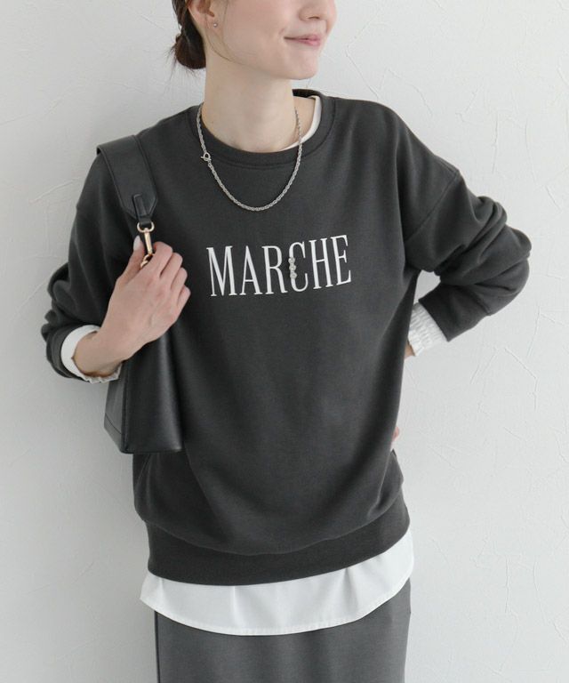 163cm / チャコール×オフホワイト / M