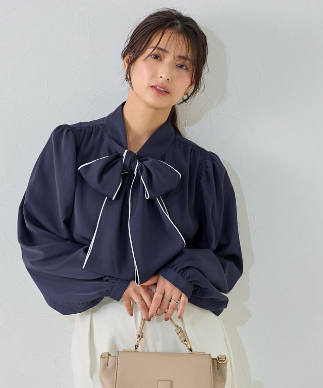 158cm / 配色 / ネイビー×オフホワイト / M
