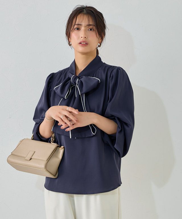 163cm / 配色/ネイビー×オフホワイト / M