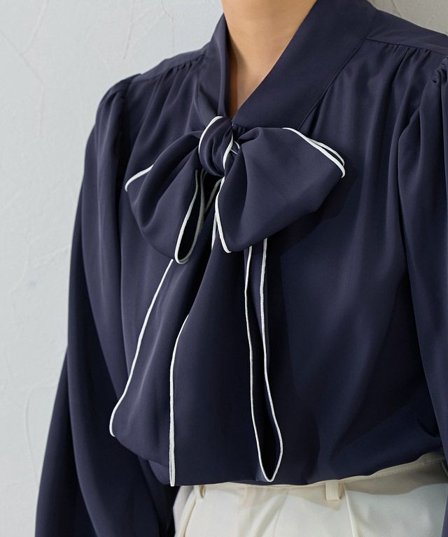 158cm / 配色 / ネイビー×オフホワイト / M